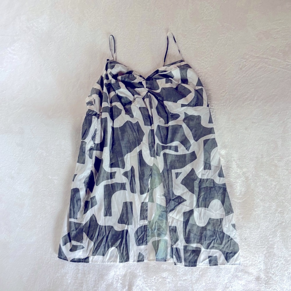 Eloquii Gray and White Matching Top and Wide-Leg Design Pant - Picture 2 of 7